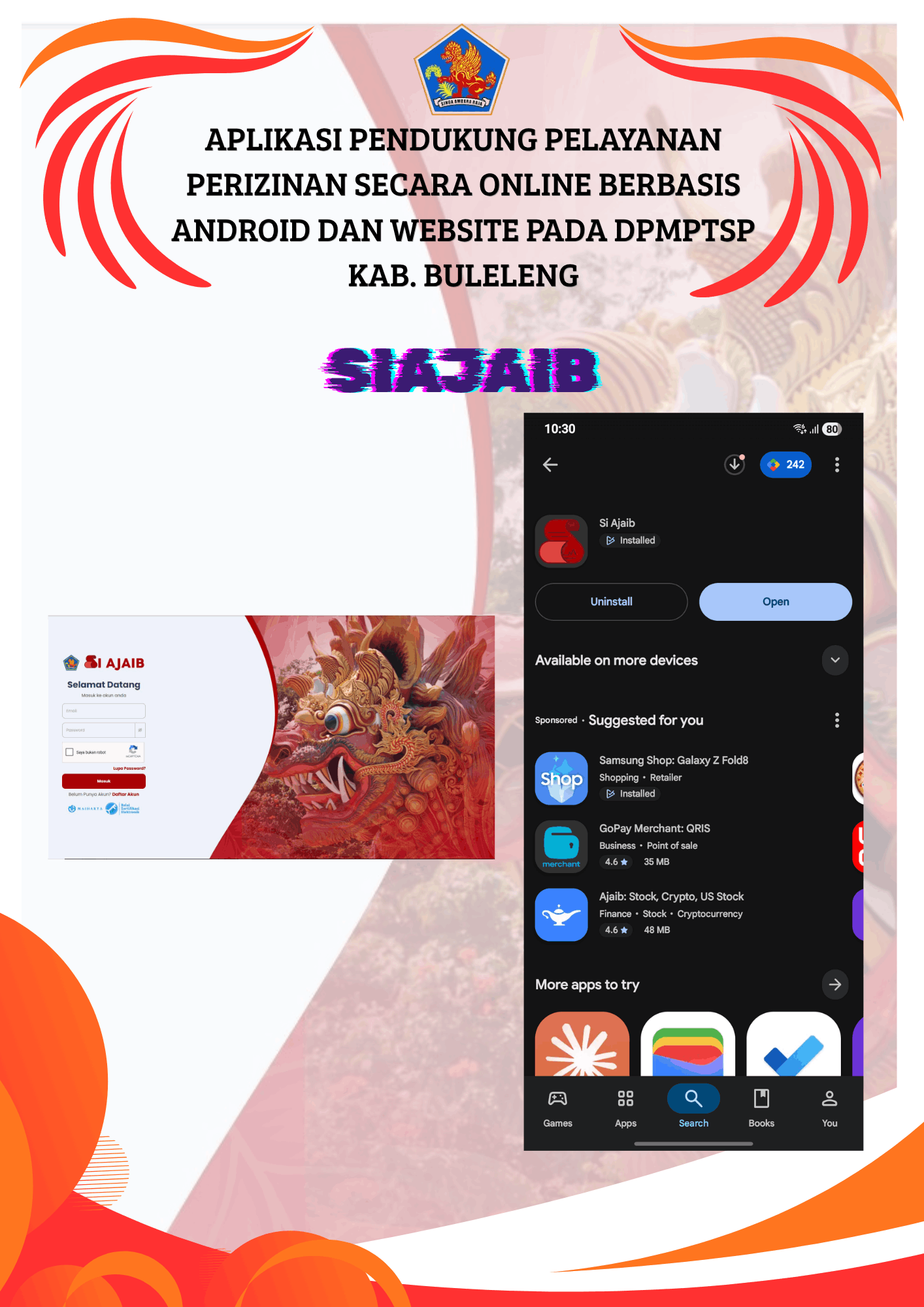 Aplikas Pendukung Pelayanan Perizinan Secara Online Berbasis Aplikasi Android dan Website Pada DPMPTSP Kab. Buleleng