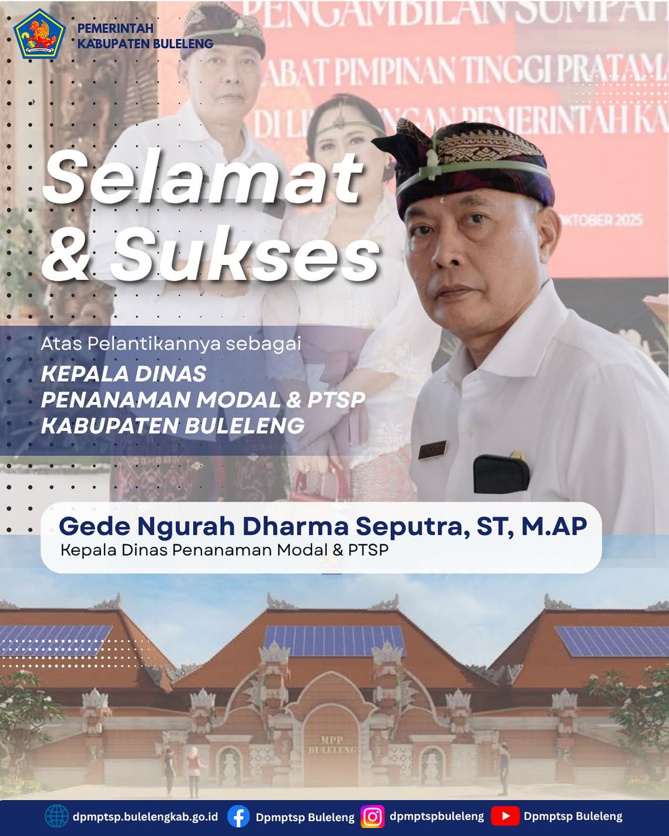 Selamat kepada Kadis DPMPTSP