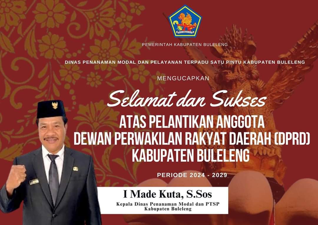 Selamat atas Pelantikan Anggota DPRD Kabupaten Buleleng