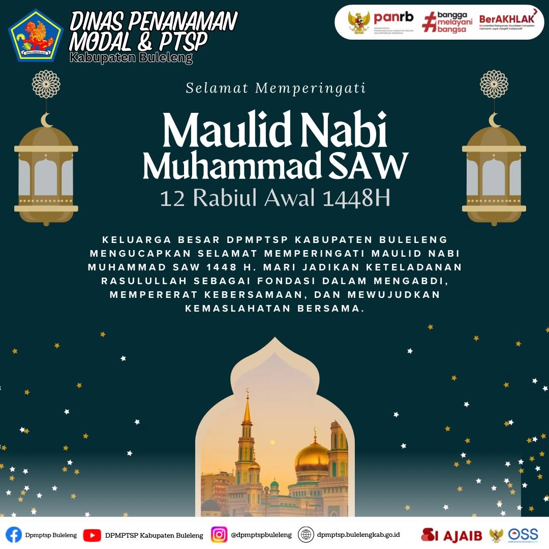 Selamat Memperingati Maulid Nabi Muhammad SAW 1448 H