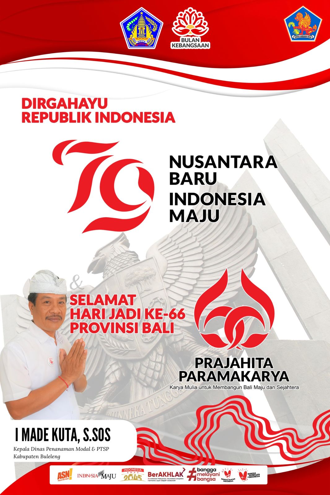 Dirgahayu HUT Provinsi Bali ke 66