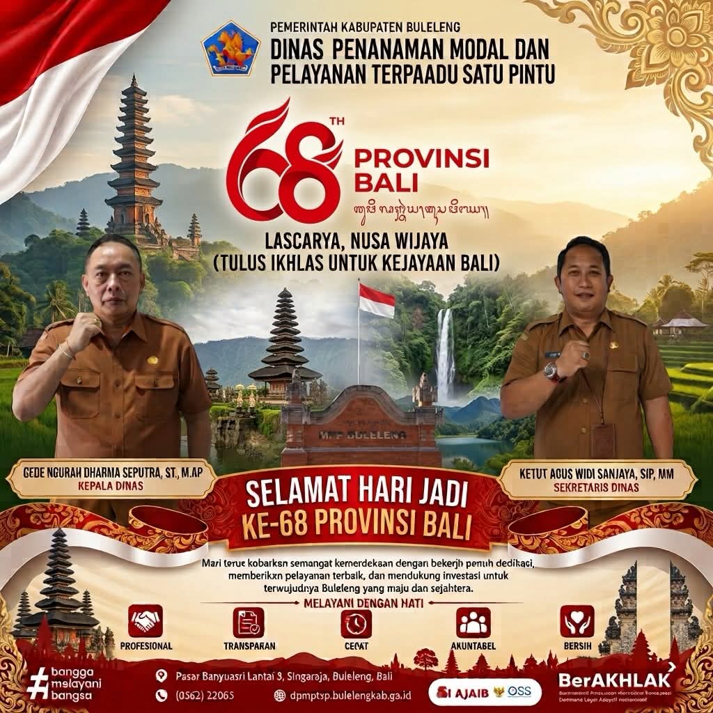 Selamat Hari Jadi ke - 68 Tahun Provinsi Bali