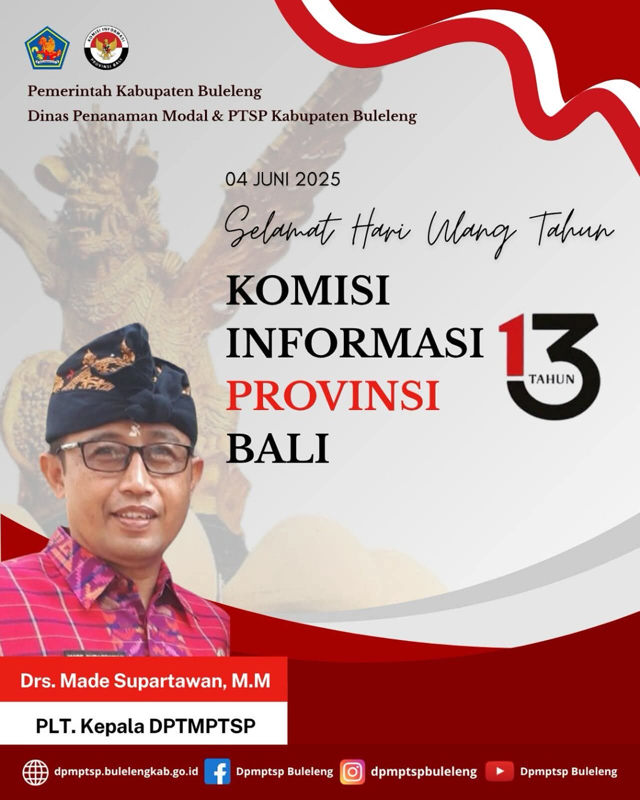 Selamat Ulang Tahun Komisi Informasi Provinsi Bali